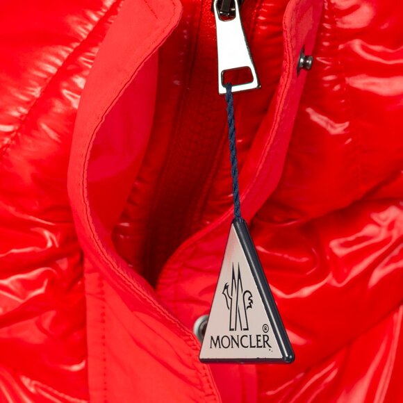 Moncler Etival Red Quilted Hooded Down Jacket - Picture 11 of 16